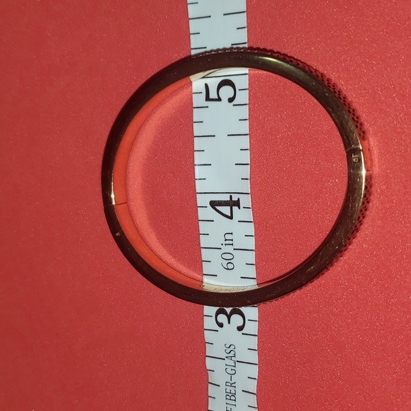 Henri Bendel SWAROVSKI Crystal Paved Skinny Rox Yellow Gold Bracelet Bangle - Picture 5 of 8